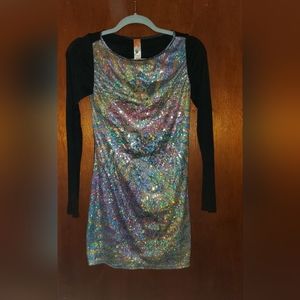 S-twelve sequined heart mini dress (s/p)